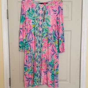 Lilly Pulitzer Vibrant Floral Long Sleeve Dress